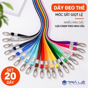 Dây đeo thẻ 1 cm (móc sắt giọt lệ)