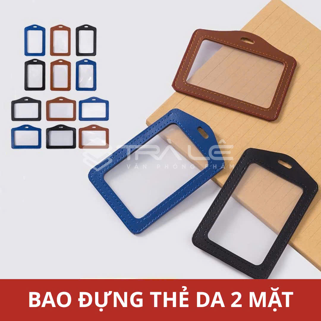 Bao Đựng Thẻ Nhân Viên - Chất liệu da PU (2 Mặt)
