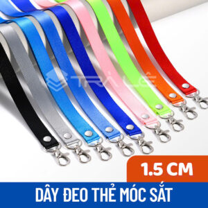 Dây đeo thẻ móc sắt 1.5 cm