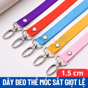 Dây đeo thẻ móc sắt giọt lệ 1.5 cm
