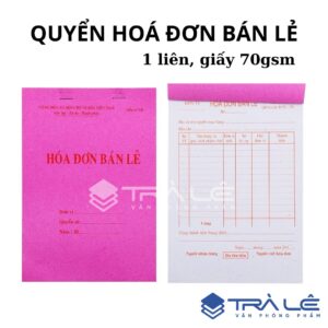 Quyển Hóa đơn bán lẻ 1 liên