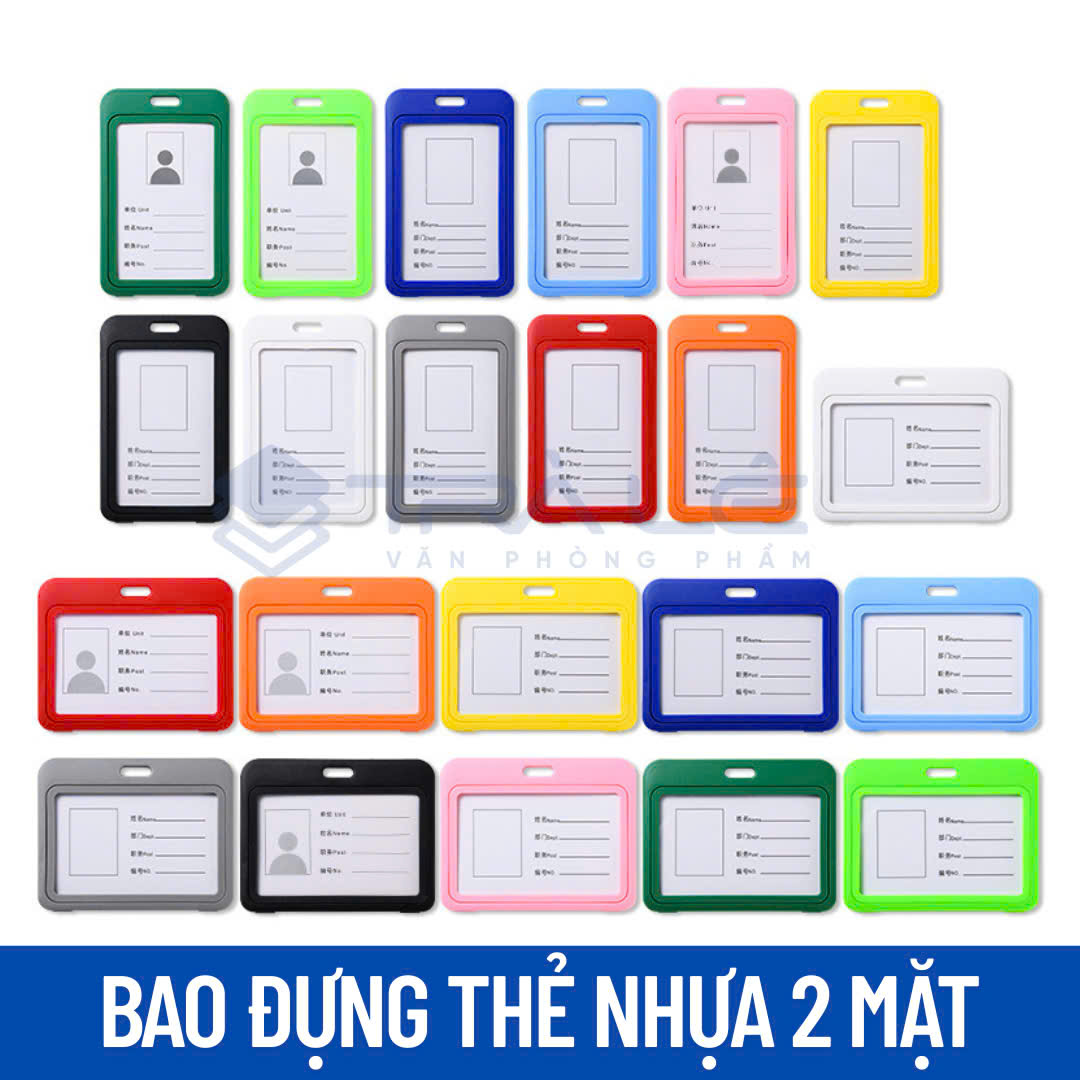 Bao đựng thẻ nhựa 2 mặt
