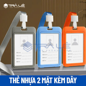 Thẻ nhựa 2 mặt kèm dây