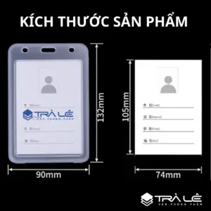 Vỏ thẻ nhựa cứng 74x105mm trong suốt, mở gập 180 độ, chống bụi và chống nước. Phù hợp thẻ nhân viên, thẻ học sinh, thẻ sự kiện khổ lớn.