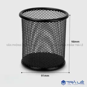 Ống cắm bút Deli 9172 bằng lưới thép sơn tĩnh điện chống gỉ, kích thước 91x98mm, giúp bàn làm việc gọn gàng, chuyên nghiệp và hiện đại.