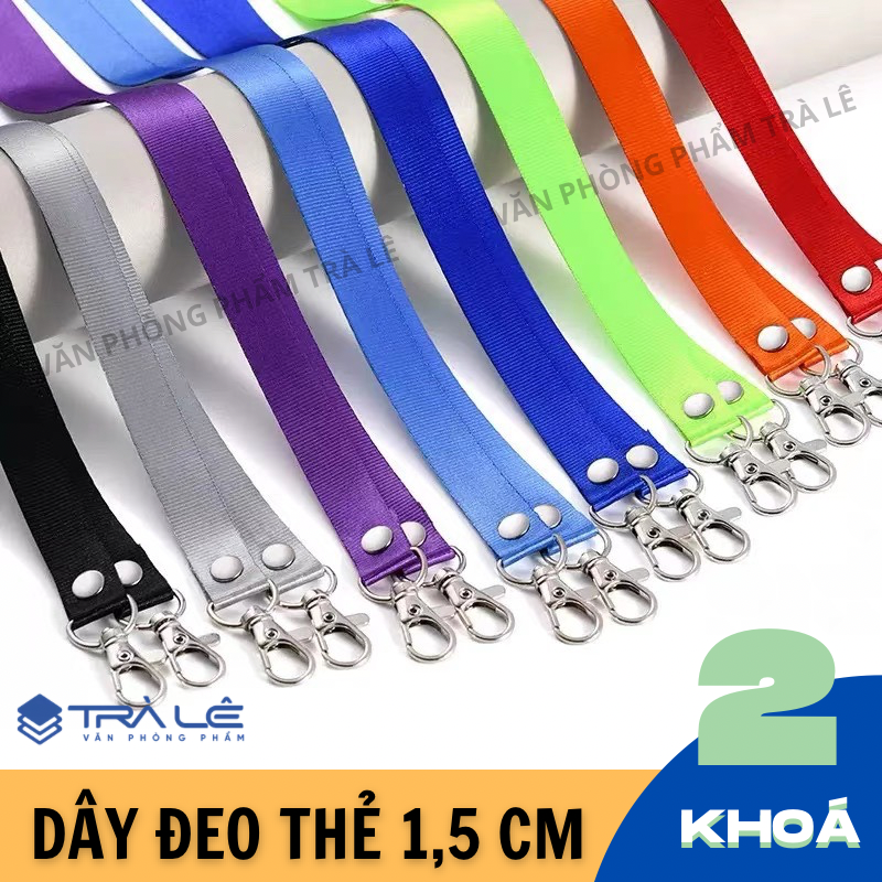 Dây Đeo Thẻ 2 Đầu Móc Khóa 1.5cm