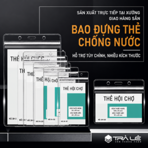 Bao Đựng Thẻ Chống Nước PVC Trong Suốt (Hộp 50 Chiếc)