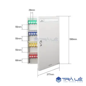 Tủ treo chìa khóa 96 chìa Jielisi 8705 bằng thép cán nguội 0.8mm, khóa cơ an toàn, kèm 2 chìa khóa tổng, nam châm giữ cửa, phù hợp doanh nghiệp, khách sạn và kho hàng.