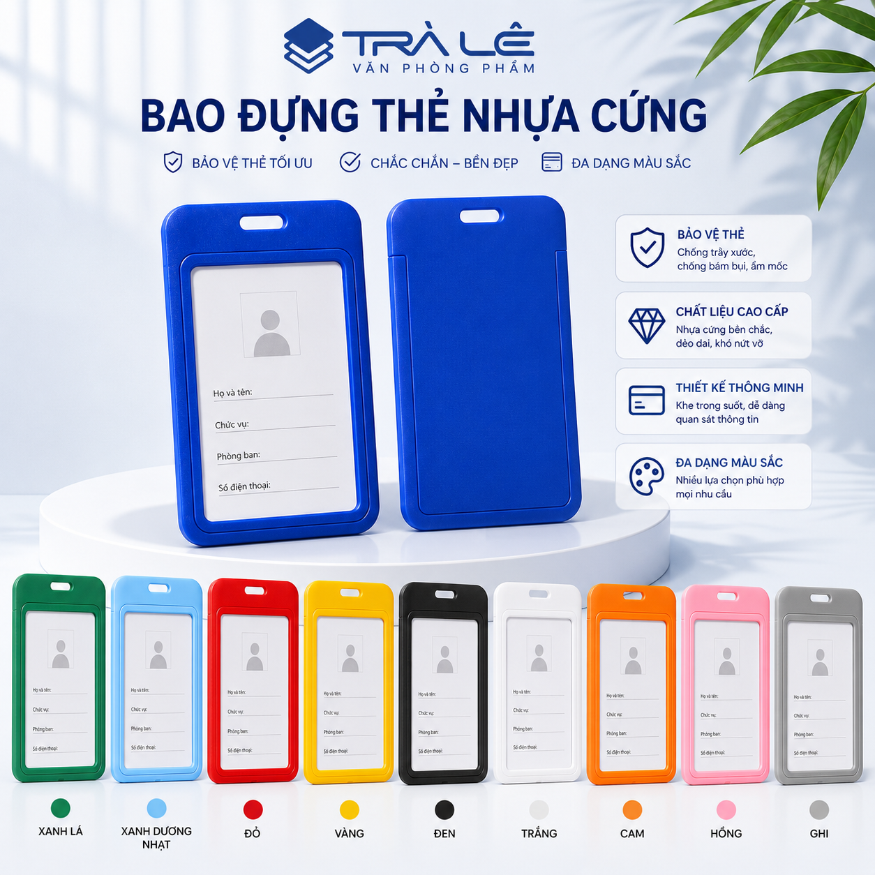 Bao Đựng Thẻ Nhựa Cứng 1 Mặt