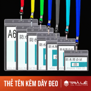 Bộ Thẻ Tên Kèm Dây Đeo Chống Nước